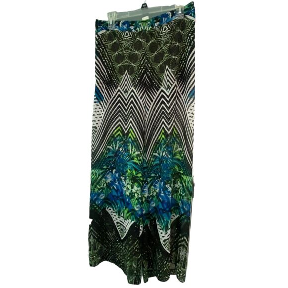 Bisou Bisou Tropical Floral Wide Leg Palazzo Loungewear Bohemian Pants Medium - Picture 5 of 13